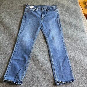 Levis 541 Athletic Taper Mens Blue Jeans 36x32 Medium Wash Stretch Denim